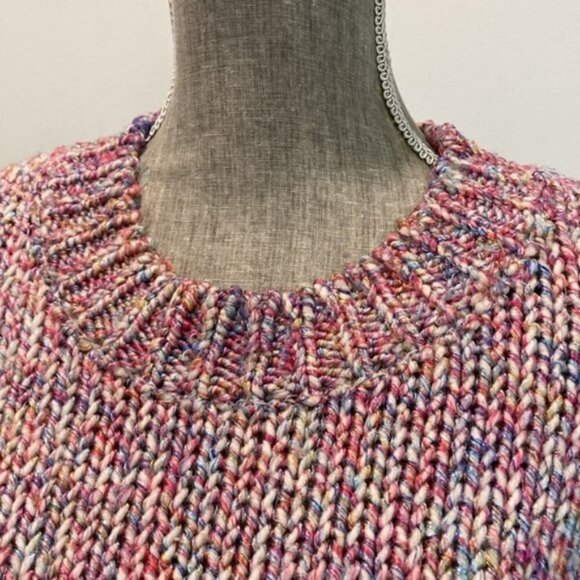 H&m Pink Oversized Knit Sweater Large fit - Picture 4 of 12
